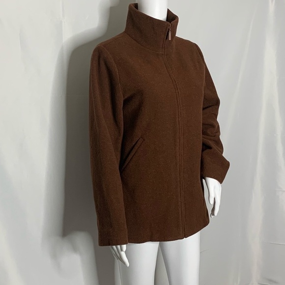 Eileen Fisher Wool Coat Lined Full Zipper - Picture 3 of 14